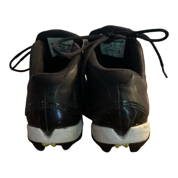 Boys Nike Alpha Fast Flex Mid Shoes football cleats athletic 6 Youth Black White - Picture 9 of 11